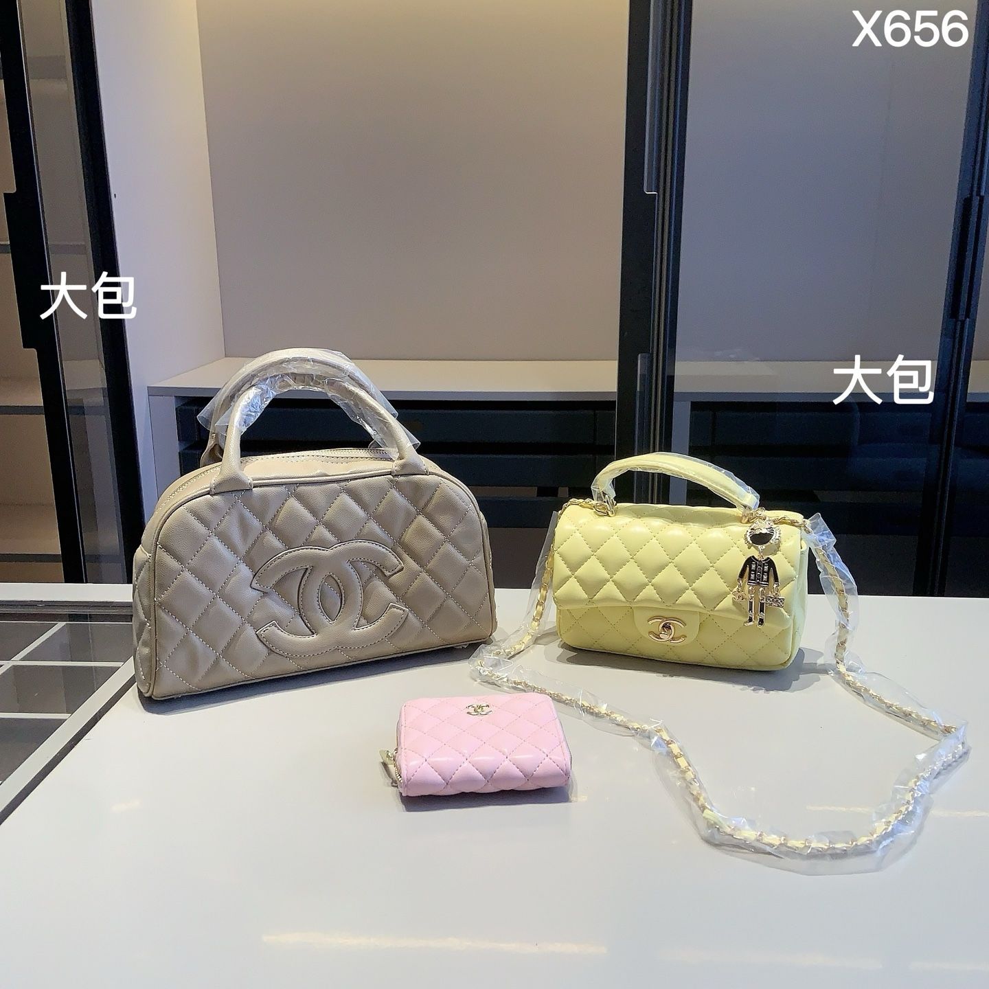 今日 Chanel X656 3点セット ボウリングバッグ＆CFバッグ＆ウォレット 超 なセット | -WT0輸入