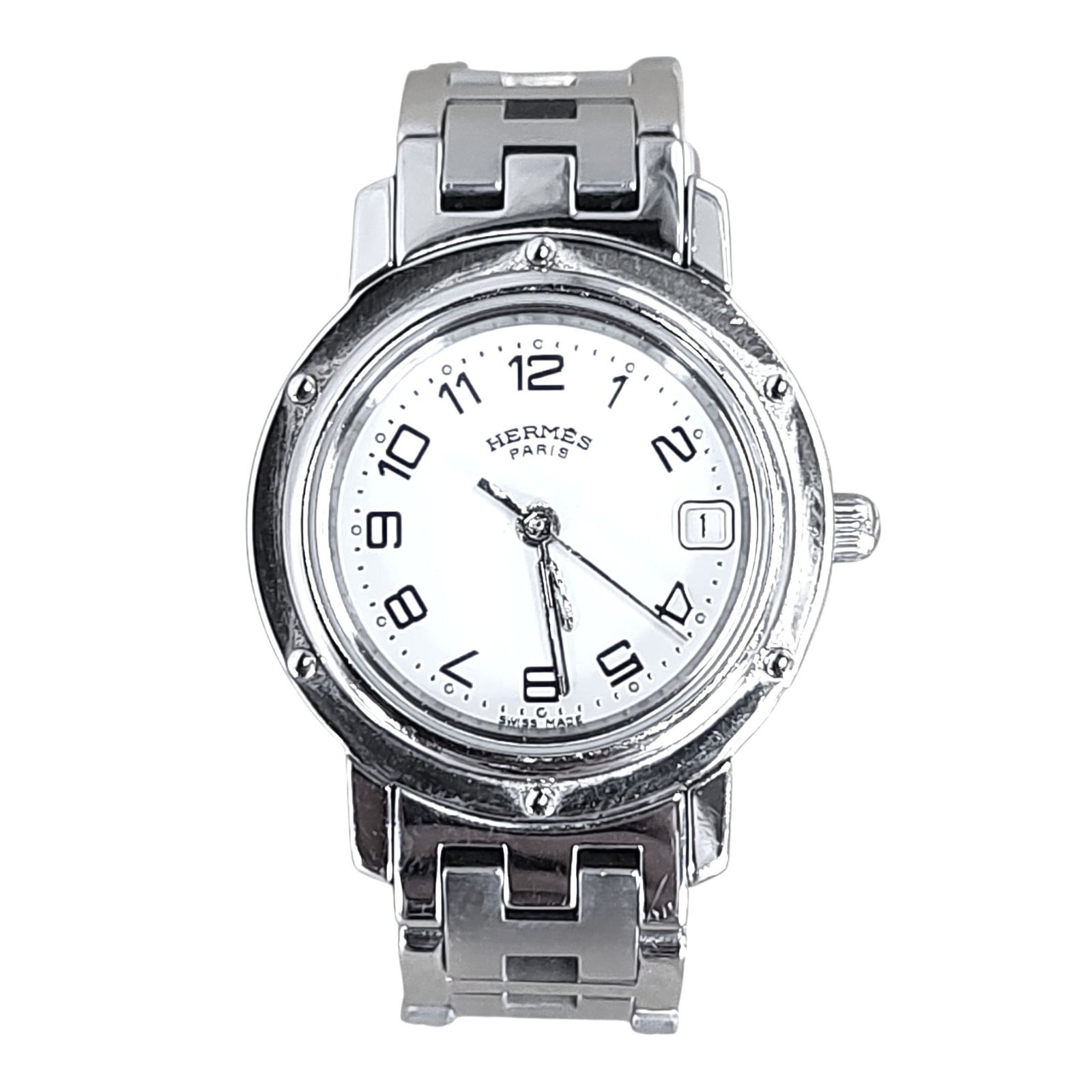Hermes エルメス クリッパー SS クォーツ 腕時計 CL4.210 F
