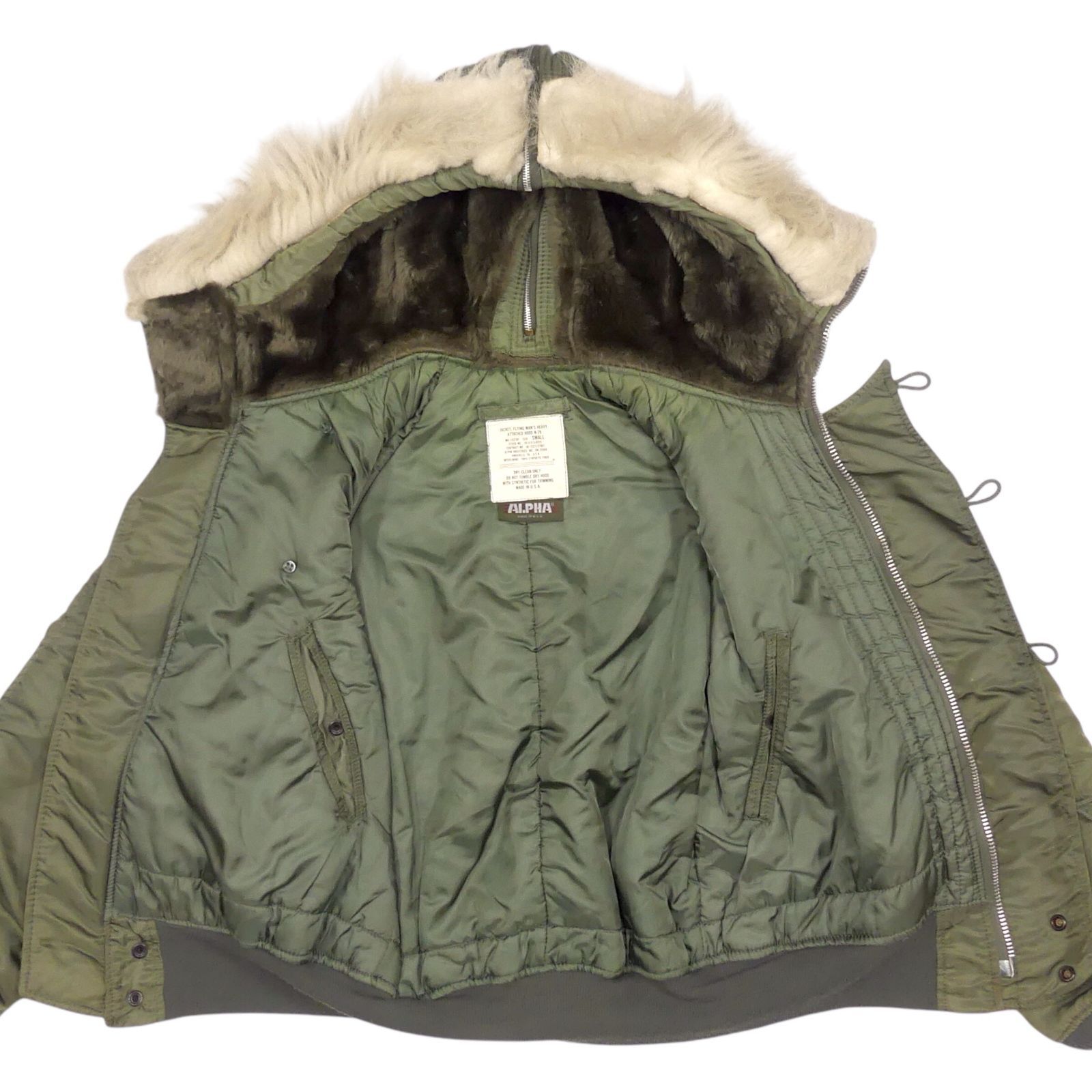 90sアルファ USA製N-2BフライトジャケットIDEAL シルバー系 90s ALPHA