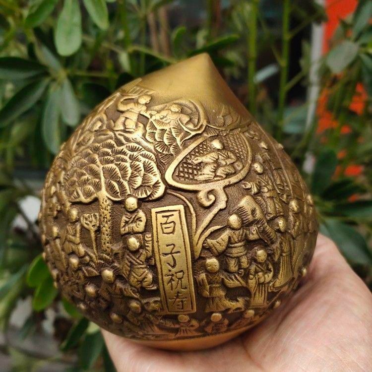 銅細工 百子桃 茶寵 装飾品 工芸品 美術品 置物 銅細工 百子桃 茶寵 装飾品 工芸品 美術品 置物