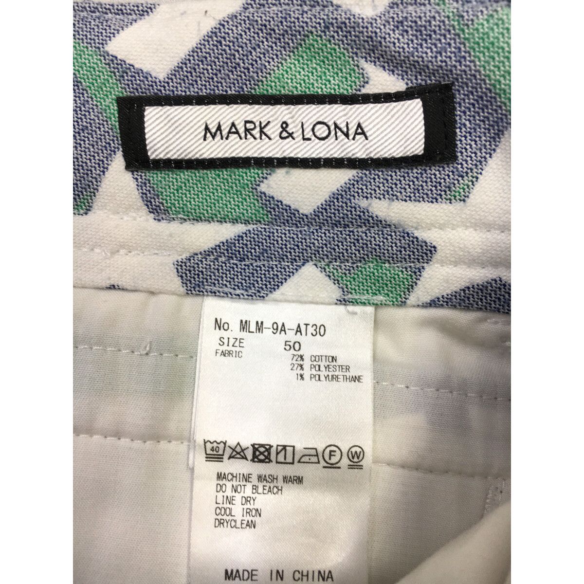 メンズ マークアンドロナ MARK&LONA ハーフパンツ 50(LL) 紺系