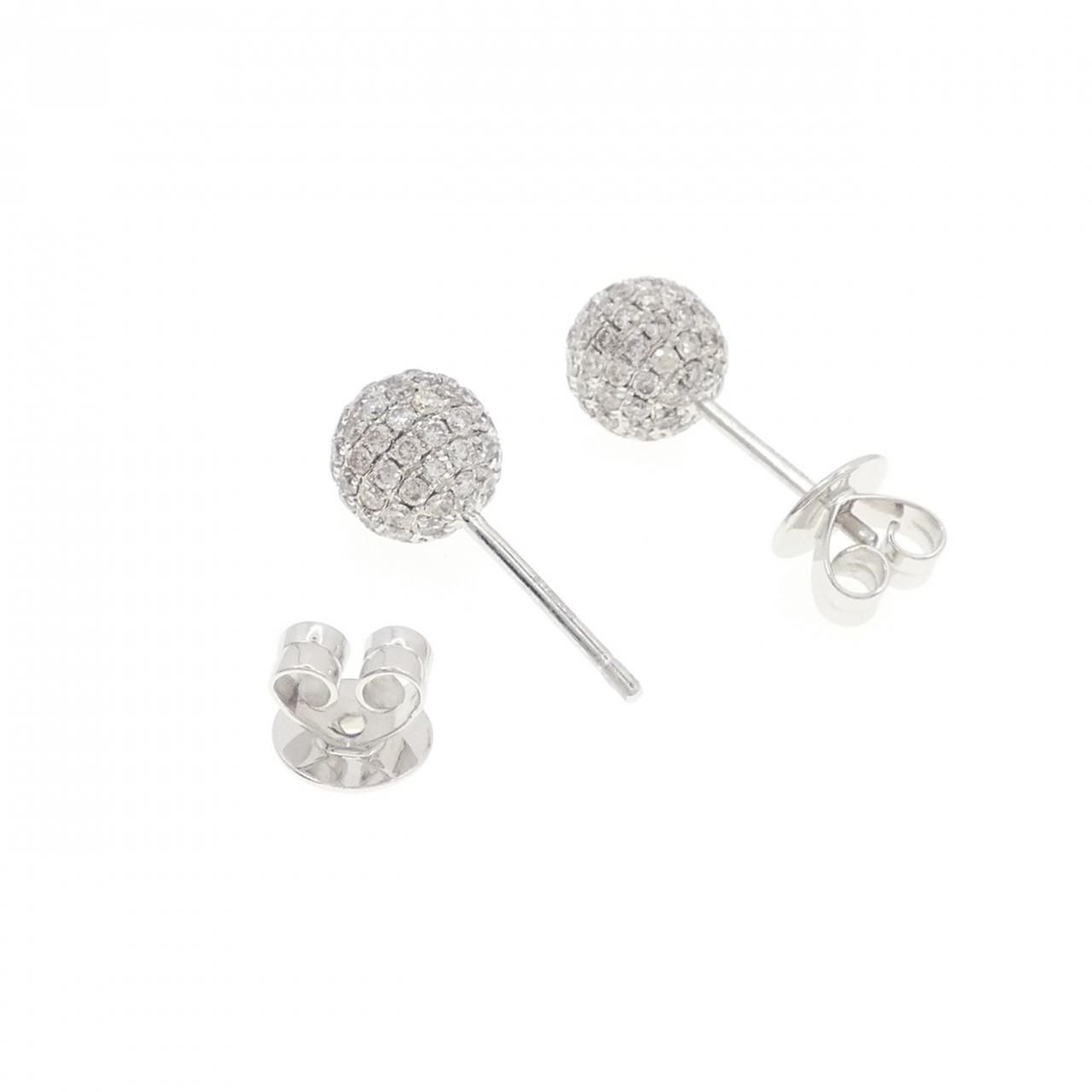 K18WG/750WG パヴェ ダイヤモンド ピアス 1.16CT - メルカリ 