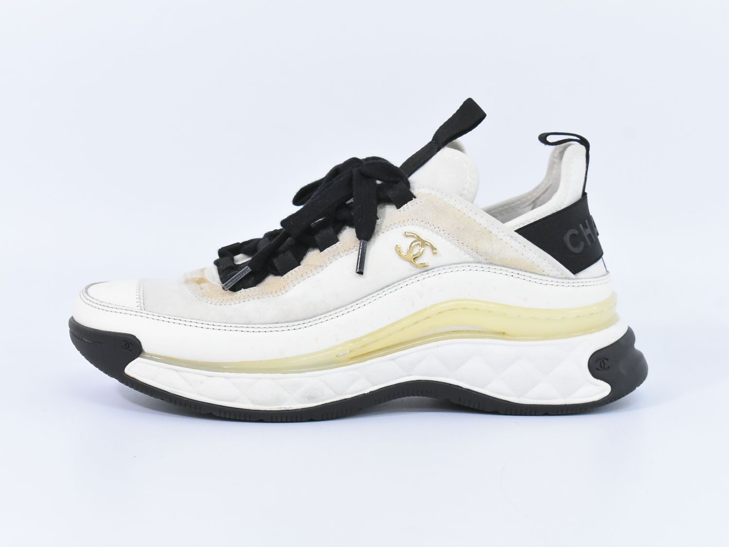 本物 シャネル CHANEL ココマーク スニーカー 37 ファブリックス