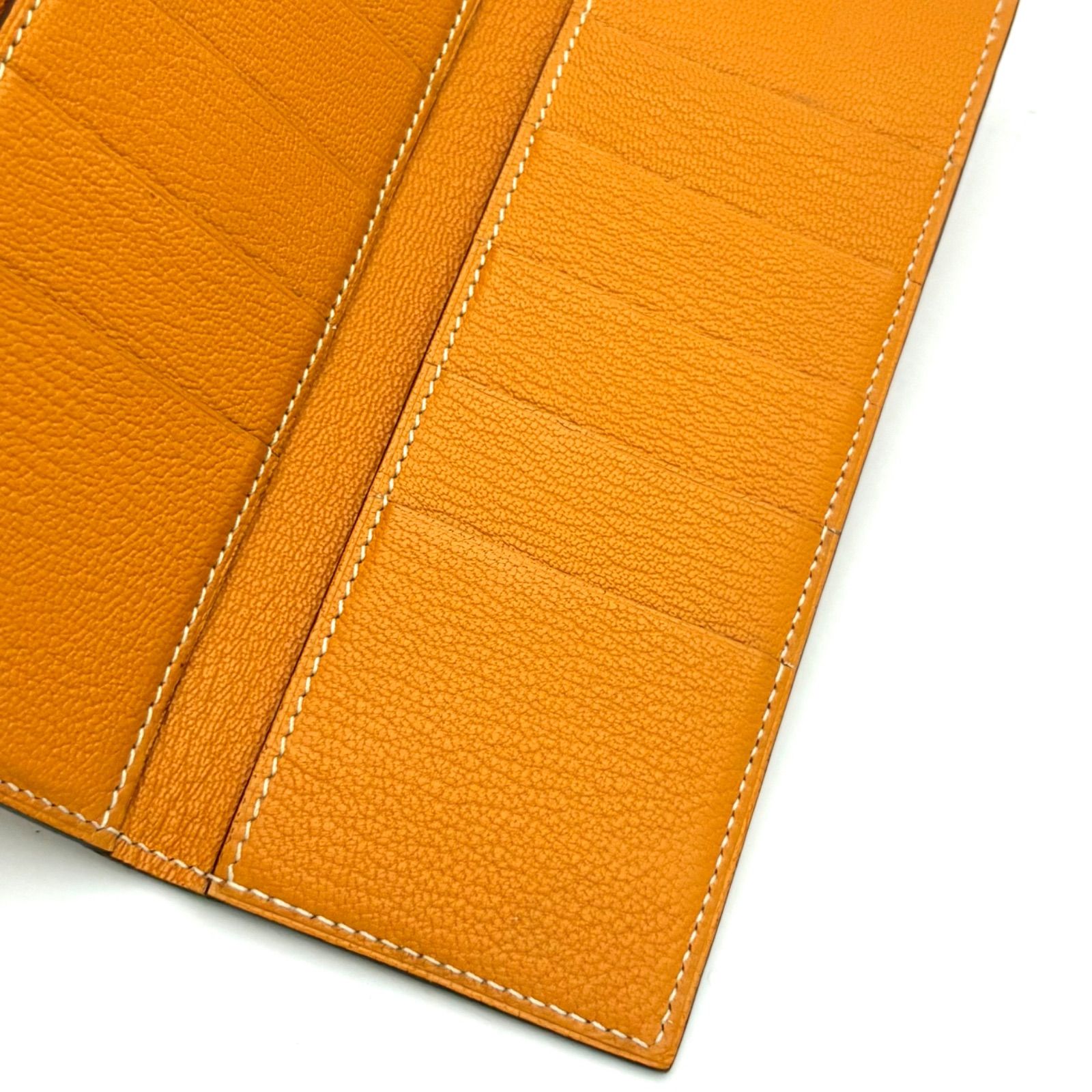 HERMES オレンジ 三つ折り財布 HERMES - エルメス長財布 三つ折り オレンジの通販 by smile