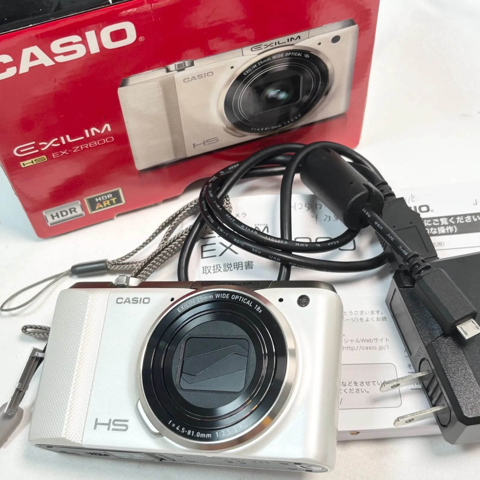 送料無料】CASIO/カシオ/EXILIM/エクシリム/EX-ZR800/ホワイト