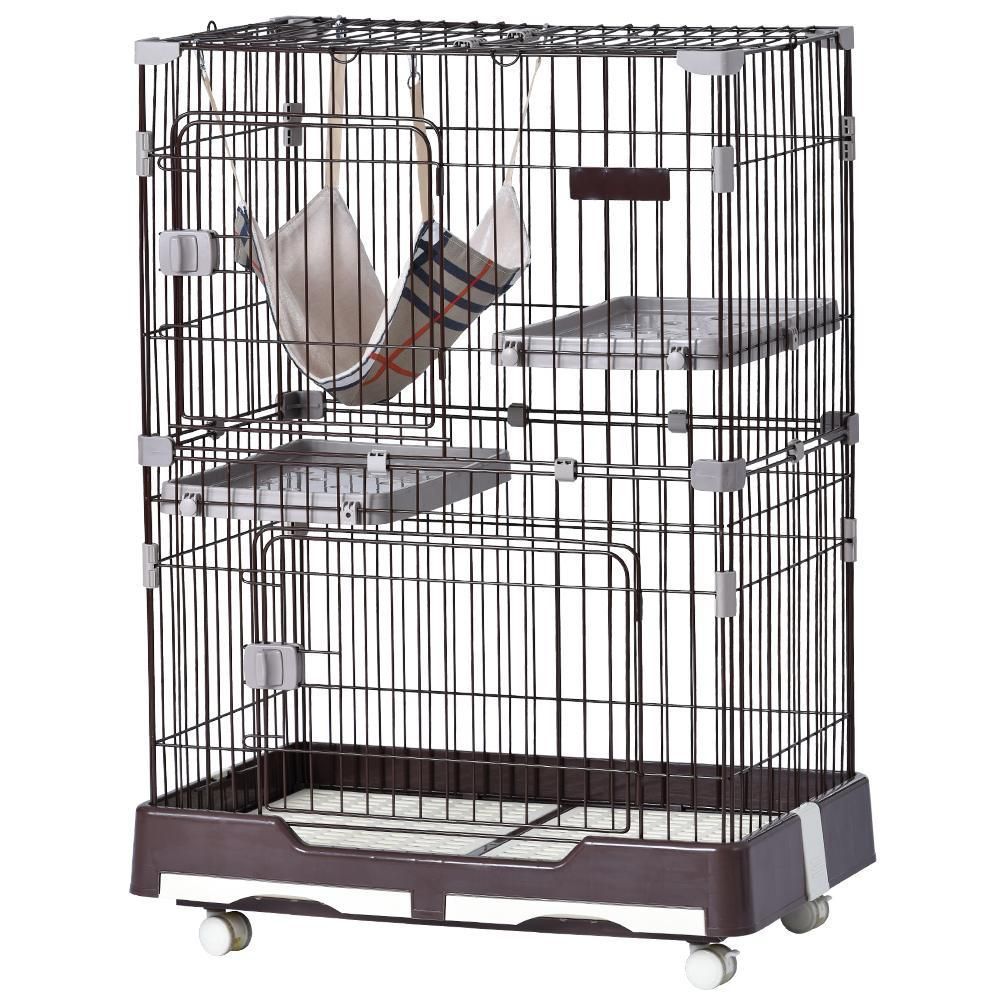 猫 ケージ キャットケージ 2段 自由組み合わせ トレー付き