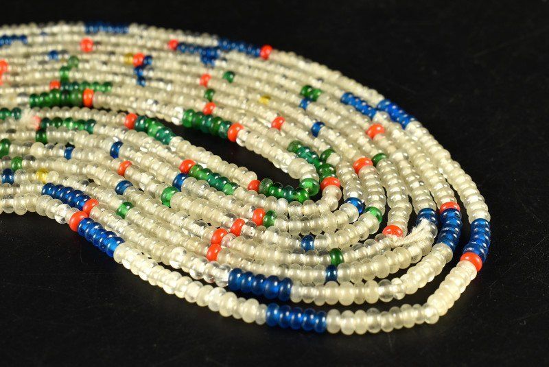 蔵A2393b 和ガラス ビーズ 大正～昭和 四本