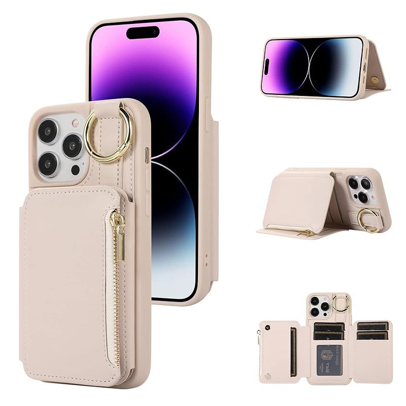 J.DL iPhone 12promax ケース ストラップケース ショルダー 手帳型 カードケース iPhone12promax ケース PUレザー 肩掛け カード収納 斜め掛け スタンド アイホン アイフォン 12promax ケース 可愛い 人気 