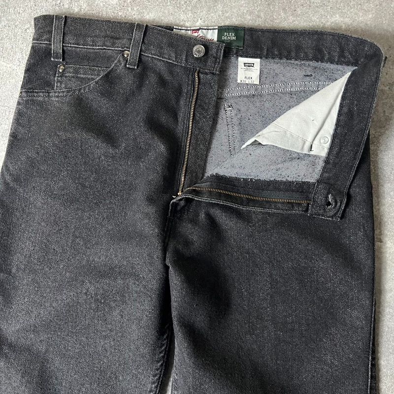 90s USA製 Levis 540 先染め ブラック デニム パンツ 36 32 / 90