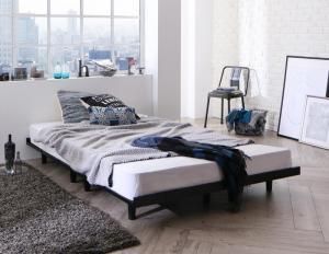 デザインボードベッド スタンダードボンネルコイルマットレス付き 木脚タイプ ステージ セミダブル フレーム幅140 デザインボードベッド スタンダードボンネルコイルマットレス付き 木脚