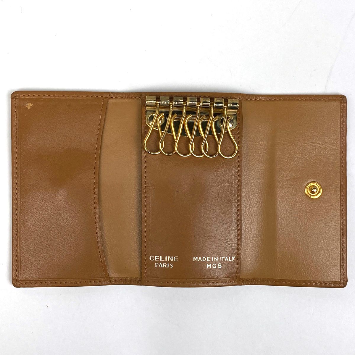 Celine セリーヌ　マカダム　キーケース ベージュ キャンバス/レザー 6連 楽天市場】CELINE セリーヌ マカダム柄 キーケース 6連キー