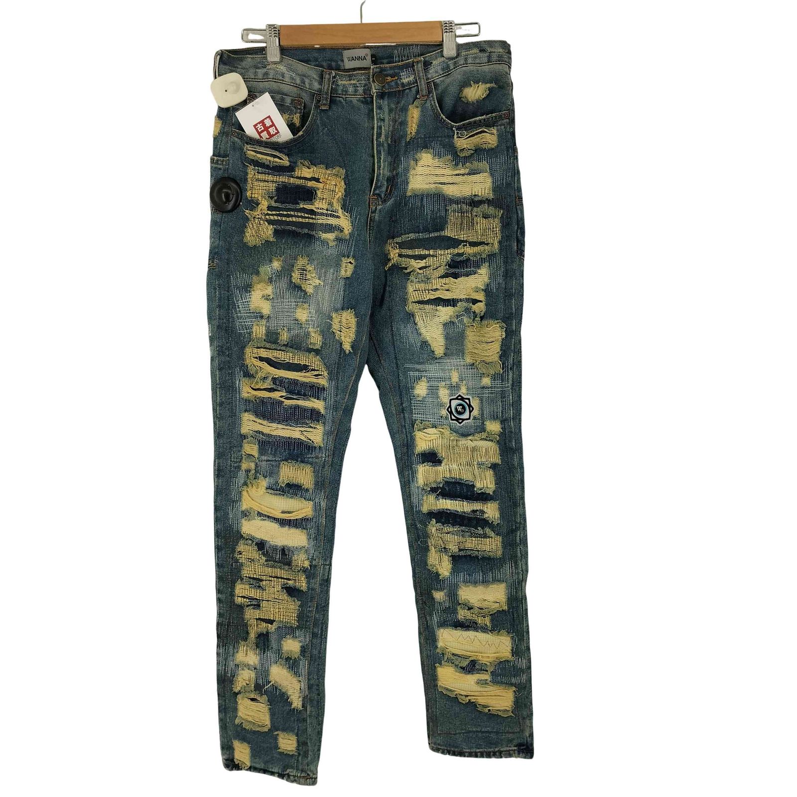 ワナ WANNA L.F.S.E 55 Distressed JEANS クラッシュリペア加工
