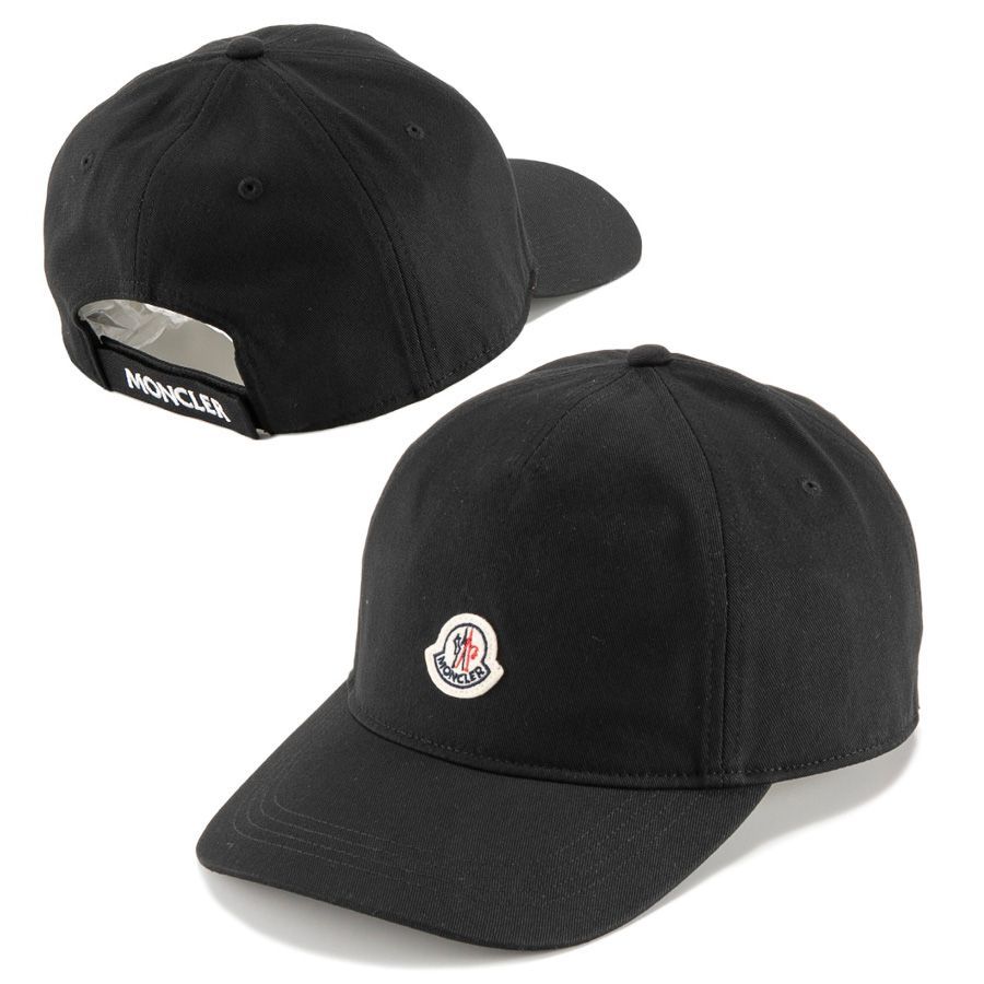 63 MONCLER モンクレール 3B00041 V0006 ブラック ベースボールキャップ ロゴワッペン 男女兼用