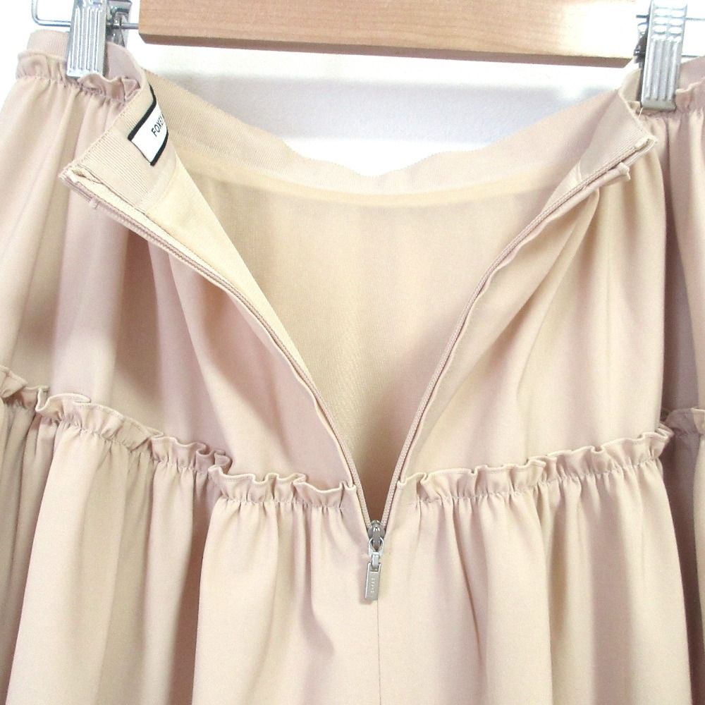 良品 FOXEY NEW YORK フォクシーニューヨーク ひざ下丈 フリルギャザー  