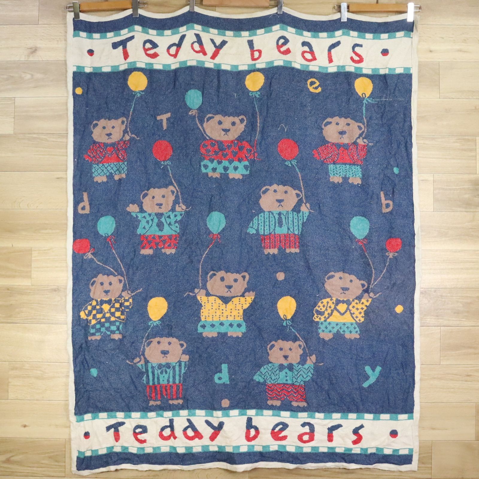 F11-1/O5.6-5 USA製 teddy bear くま クマ 風船 ラグ マット
