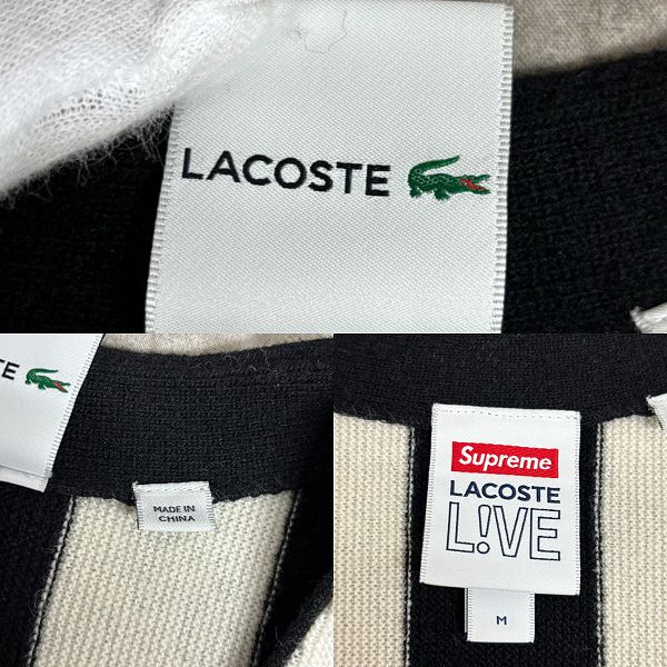Supreme×LACOSTE/シュプリーム×ラコステ【19AW】Stripe Cardigan