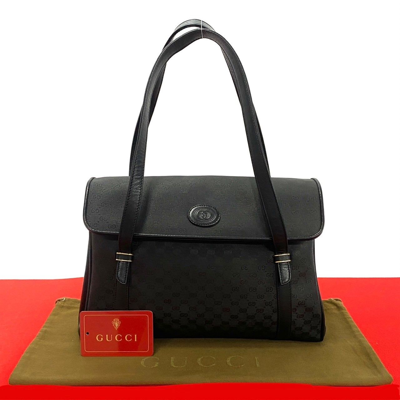 極 美品 オールドグッチ GG ロゴ レザー トートバッグ ハンドバッグ 茶 GUCCI 極 美品 グッチ オールドグッチ ヴィンテージ GG ロゴ