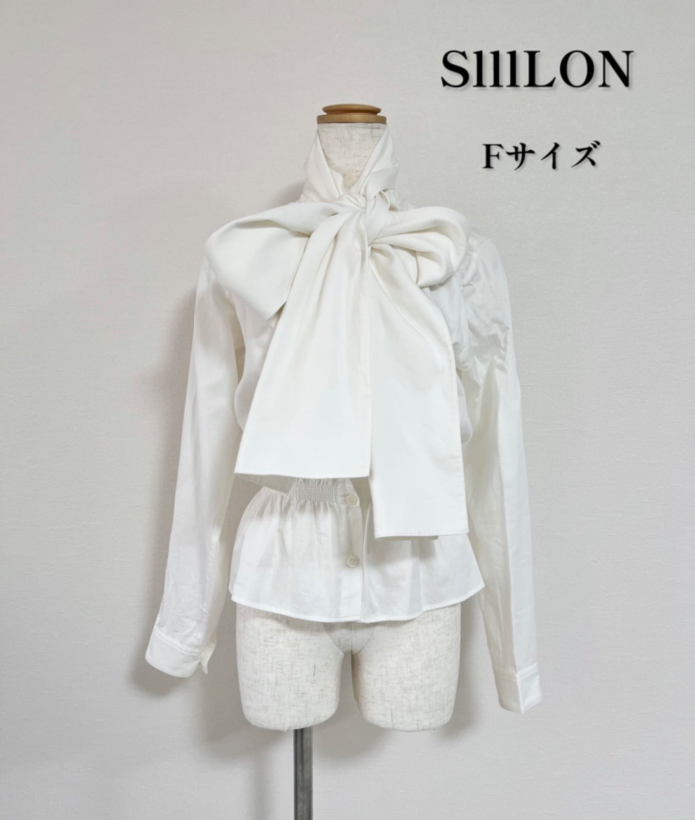 siiilon シーロン　ブラウス siiilon シーロン ブラウス ボウタイ リボン 白 - メルカリ