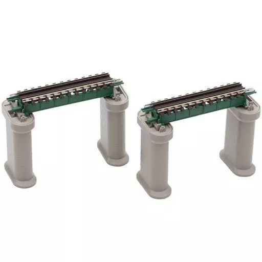 中古】鉄道模型 1/150 上路式ガーダー橋S70(F) 深緑 2本セット(PC橋脚