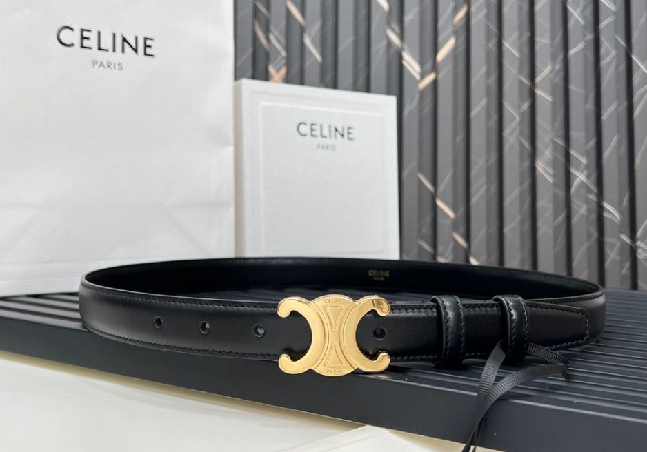 美品✨ CELINE トリオンフ ベルト 80 黒系 マカダム総柄 モノグラム