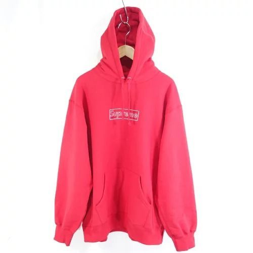 Supreme 21ss Kaws Chalk Logo Hooded Sweatshirt Red Lサイズ Supreme 21ss Kaws Chalk Logo Hooded Sweatshirt Red Lサイズ
