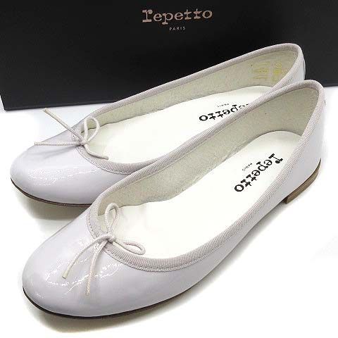レペット Repetto サンドリオン バレリーナ フラット シューズ バレエ パテント ARUM 白 オフホワイト 35.5 約23cm V086V