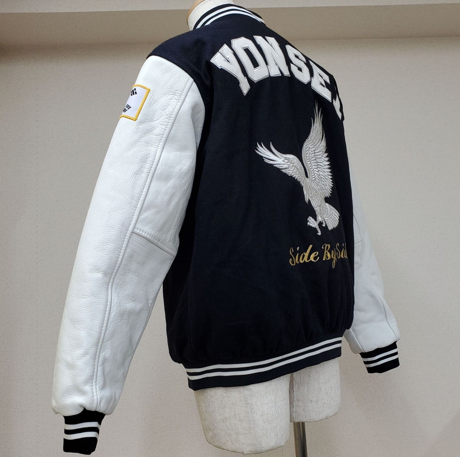 韓国 延世大学 スタジャン YONSEI aespa カリナ メルトンジャケット 黒