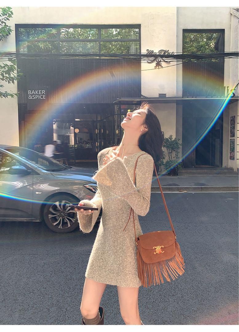 春デートにピッタリ スリムタイトドレス