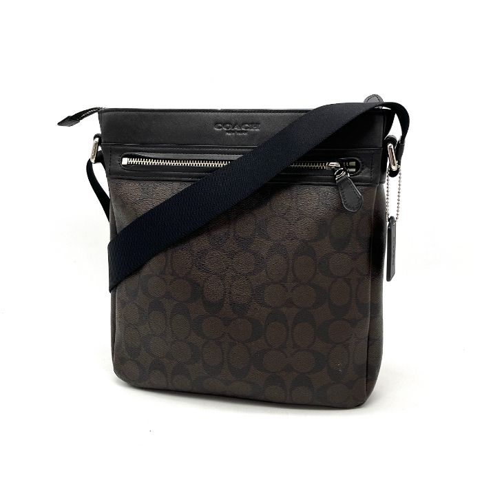 COACH コーチ ロゴ シグネチャー レザー ショルダー バッグ eH0821N