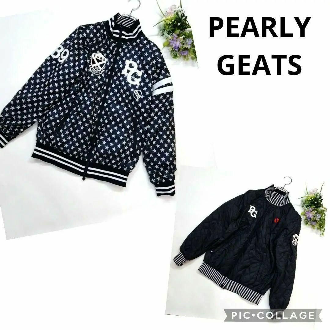 パーリーゲイツ　中綿ブルゾン　ベスト　スター　リバーシブル　ダブルジップ　0 パーリーゲイツ 中綿ブルゾン ベスト スター リバーシブル ダブル