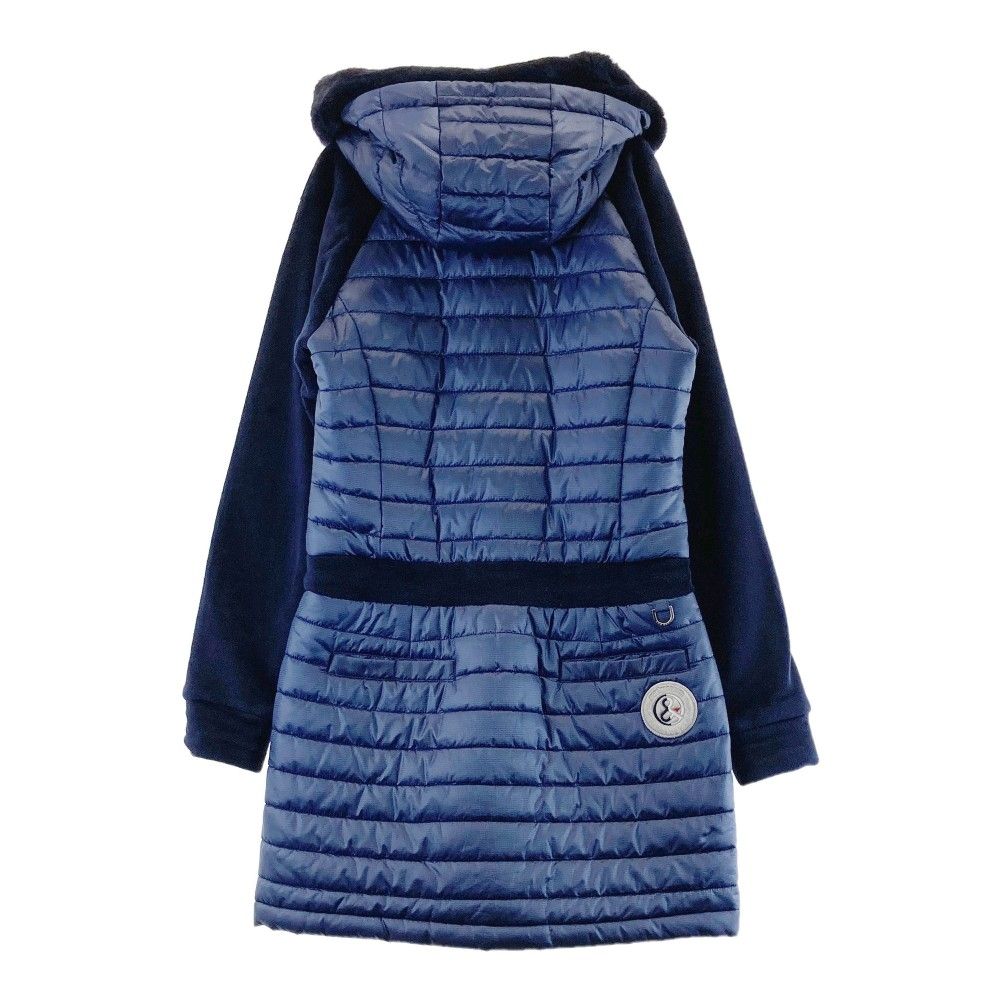 サイズ：M AND PER SE アンパスィ 袖切替 フード付 中綿 ワンピース