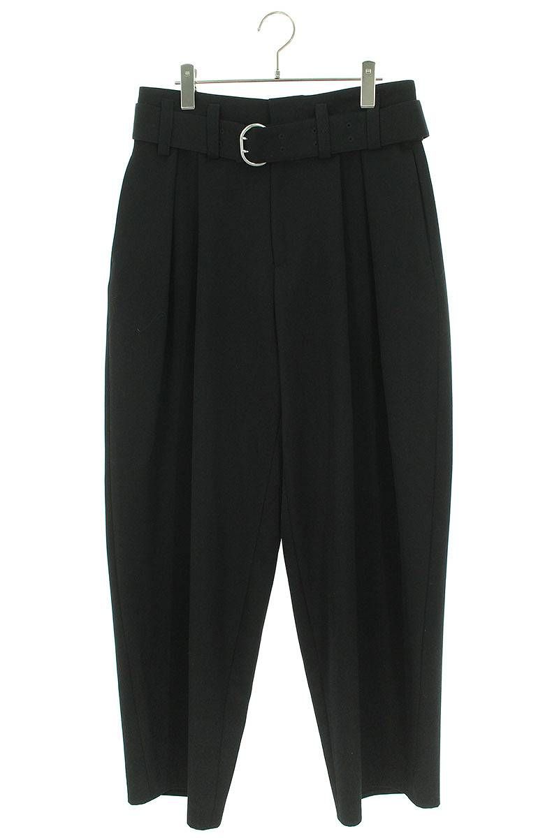 ジルサンダー J22KA0151 J40021 ベルト付きワイドウールスラックス