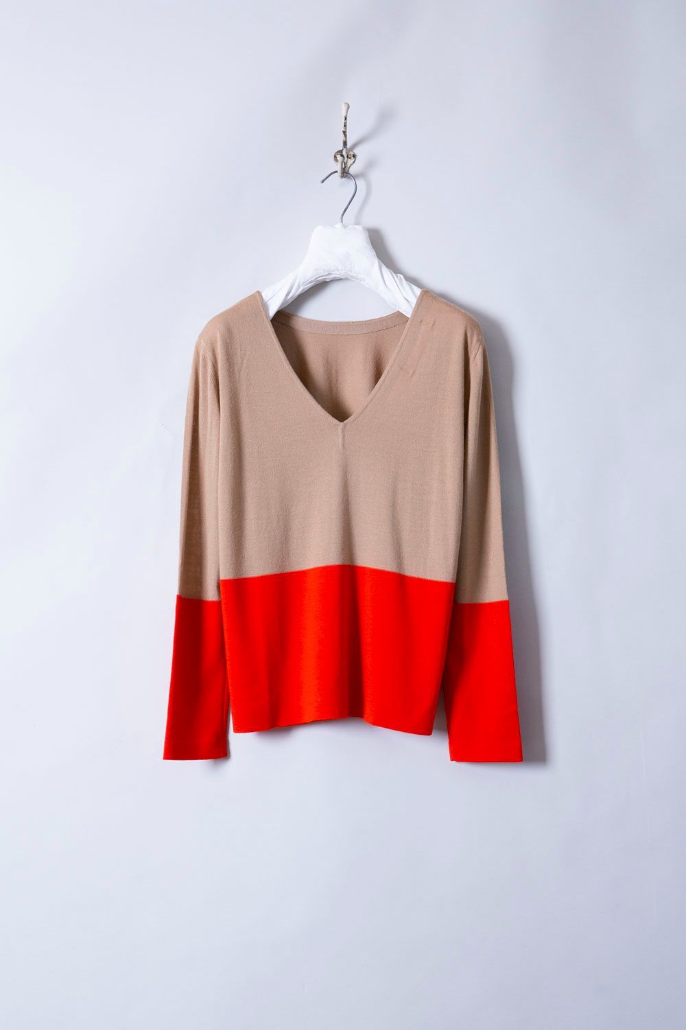 MARNI オンライン マルニ ウールバイカラーニットクルーネック MARNI オンライン マルニ ウールバイカラーニットクルーネック