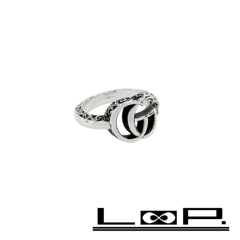 新同 グッチ ダブルG アラベスク リング 指輪 シルバー SV925 17 箱 435447 10