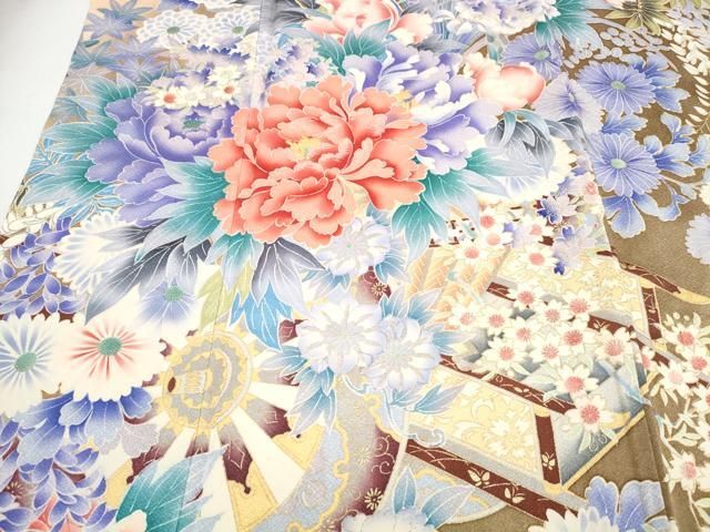 平和屋着物□豪華振袖 刺繍 花車文 暈し染め 金彩 正絹 逸品 CAAS1074ng