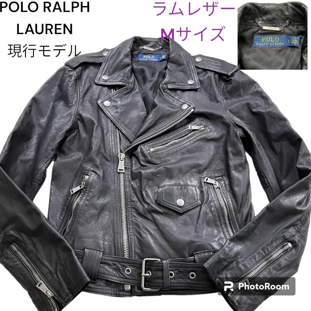 美品 ポロラルフローレン レザージャケット 黒 Mサイズブラック黒