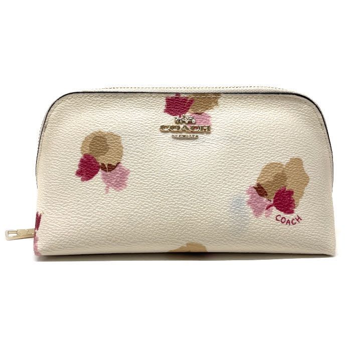 コーチ COACH ポーチ レザー PVC フローラル プリント 65349 花柄 