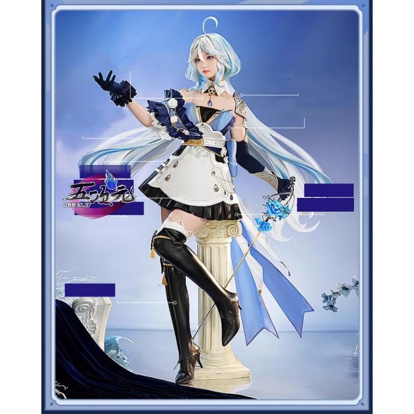 ハロウィン 三分妄想 原神 コスプレ フリーナ 潮汐の誓い 同人衣装 ウィッグ 追加可 BJ0930ML03 ハロウィン