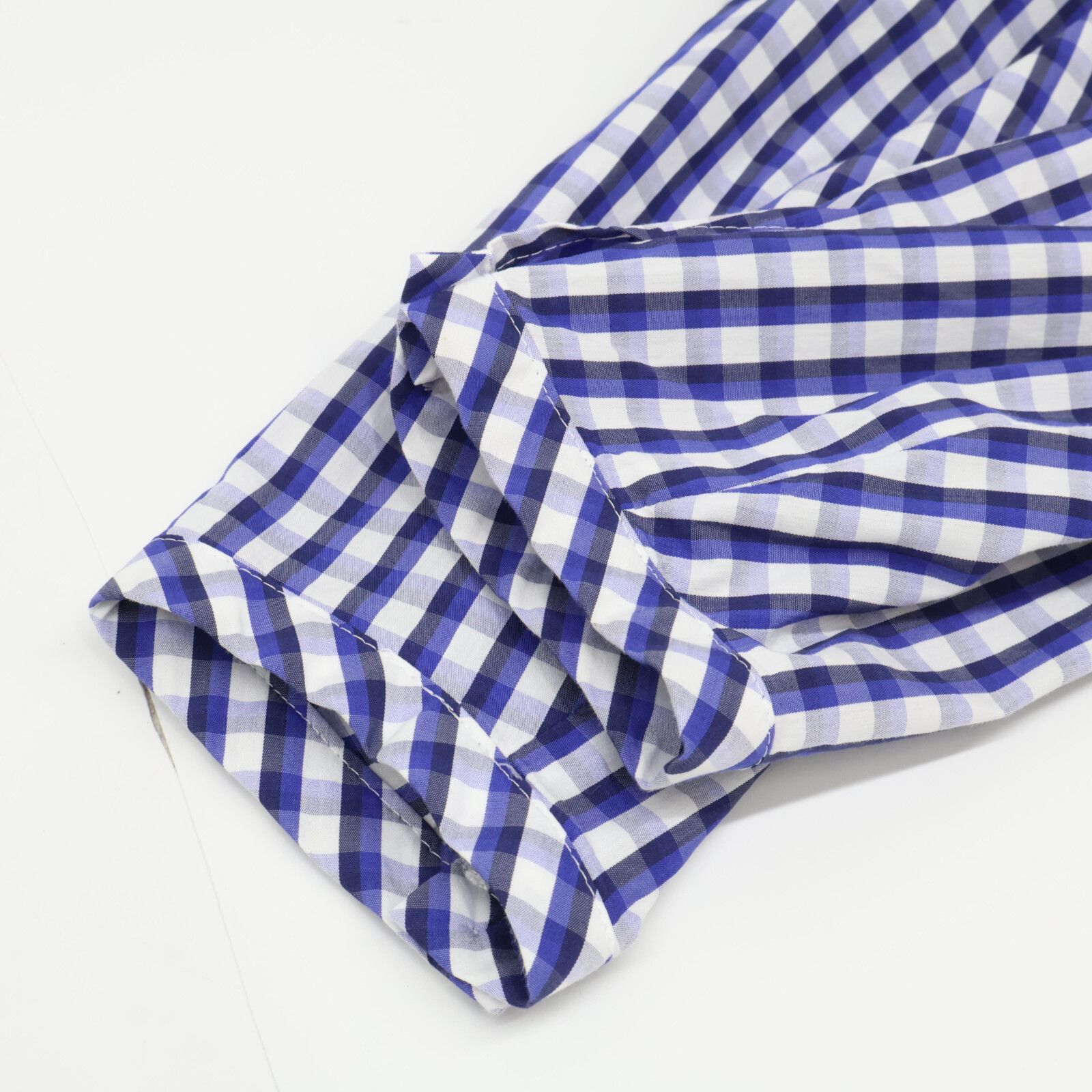 ENFOLD エンフォルド 300CA330-0550 ﾌﾞﾙｰ ｺｯﾄﾝ×ﾅｲﾛﾝ ﾚｲﾔｰﾄﾞﾁｪｯｸｼｬﾂ  