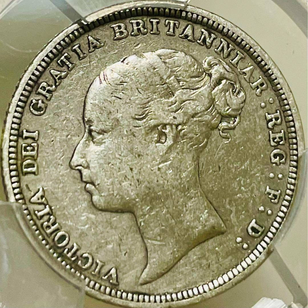 幸せの６ペンス銀貨 英国 ヴィクトリア 1885 PCGS VFDetails - メルカリ