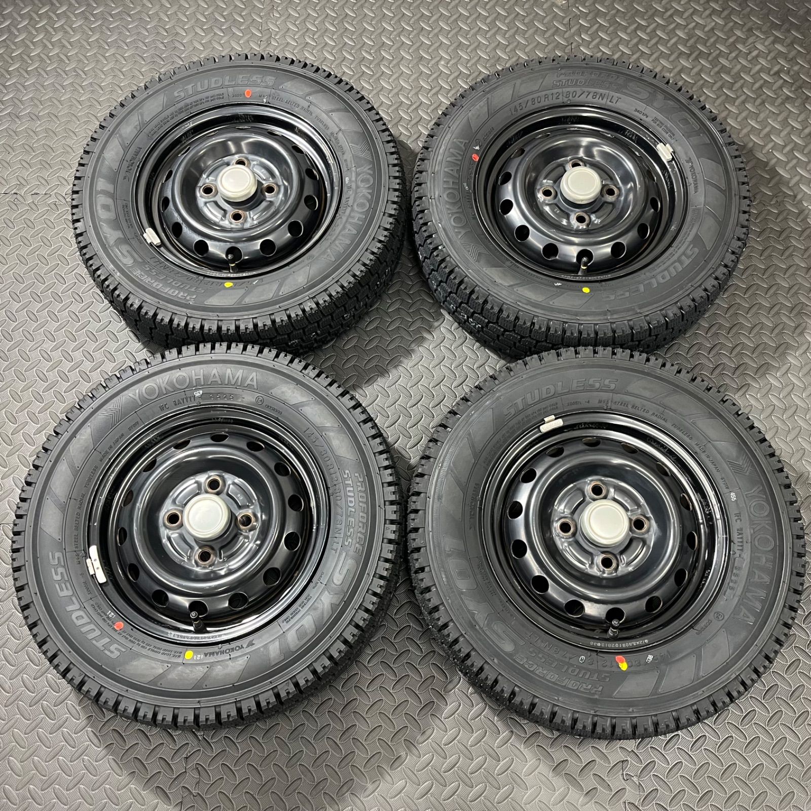 25年製 タイヤ 145 80R12 80 78N LT ヨコハマ SY01V 三菱 ミニキャブ 日産 クリッパー U61 U71 スタッドレスタイヤ 冬タイヤ 1070Y