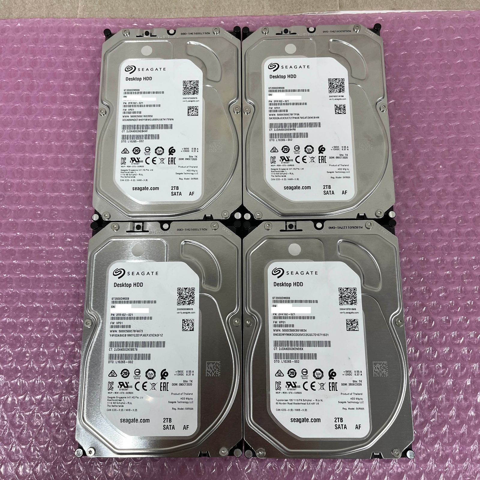 CristalDiskInfo正常品・4本セット価格】Seagate Desktop HDD 3.5inch 