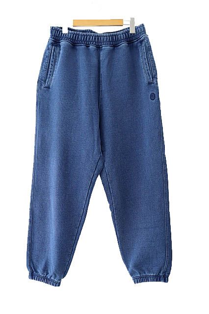 アベイシングエイプ A BATHING APE APE HEAD ONE POINT INDIGO SWEAT PANTS エイプ ヘッド ワンポイント 刺繍 スウェット パンツ L インディゴ ブランド古着ベクトル 中古AA250309