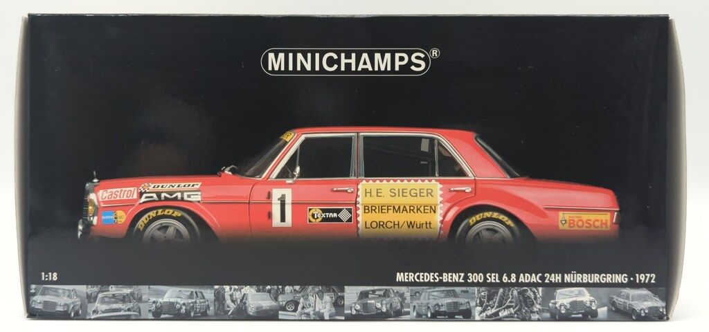 Paul sModelArt 1|18MINICHAMPS 100 723401 Mercedes-Benz 300 SEL 6.8 1 Nurburgring 24h 1972