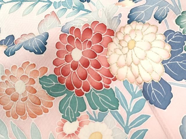 平和屋着物○訪問着 友禅 作家物 枝菊文 暈し染め 正絹