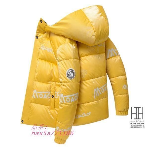 中綿コート メンズ 中綿ジャケット アウター 光沢 フード 冬 英文字プリント あったか 防風 メンズアウター 冬服 あり美しいツヤが魅力の hax5a771186 KANDAIZUMI_COM