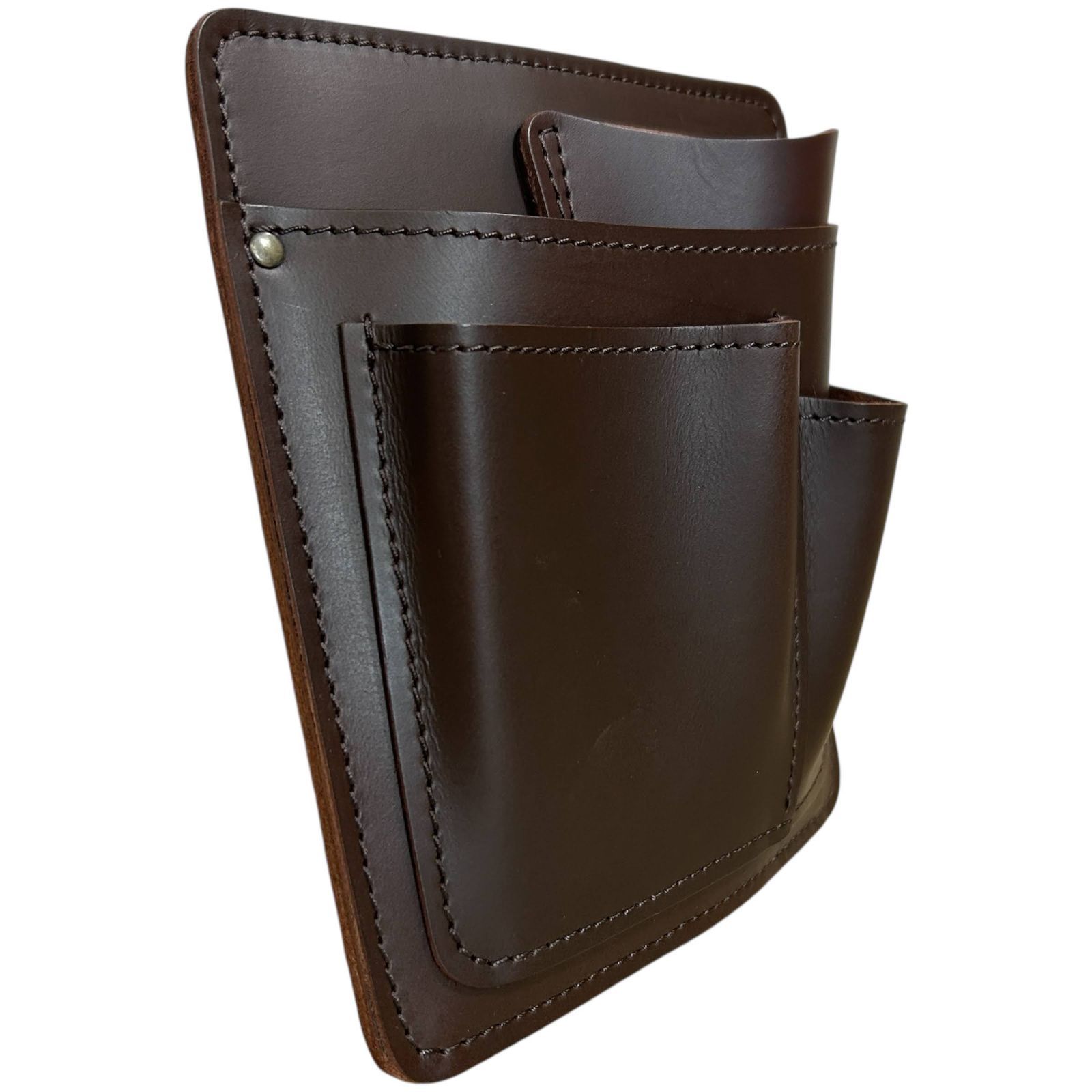 本革 長もち フローリストシザーケース PSC FC-102 ダークブラウン 底部開閉なし 花屋 おしゃれ レザーケース はさみケース 剪定バサミ 本革 シンプル プレゼント