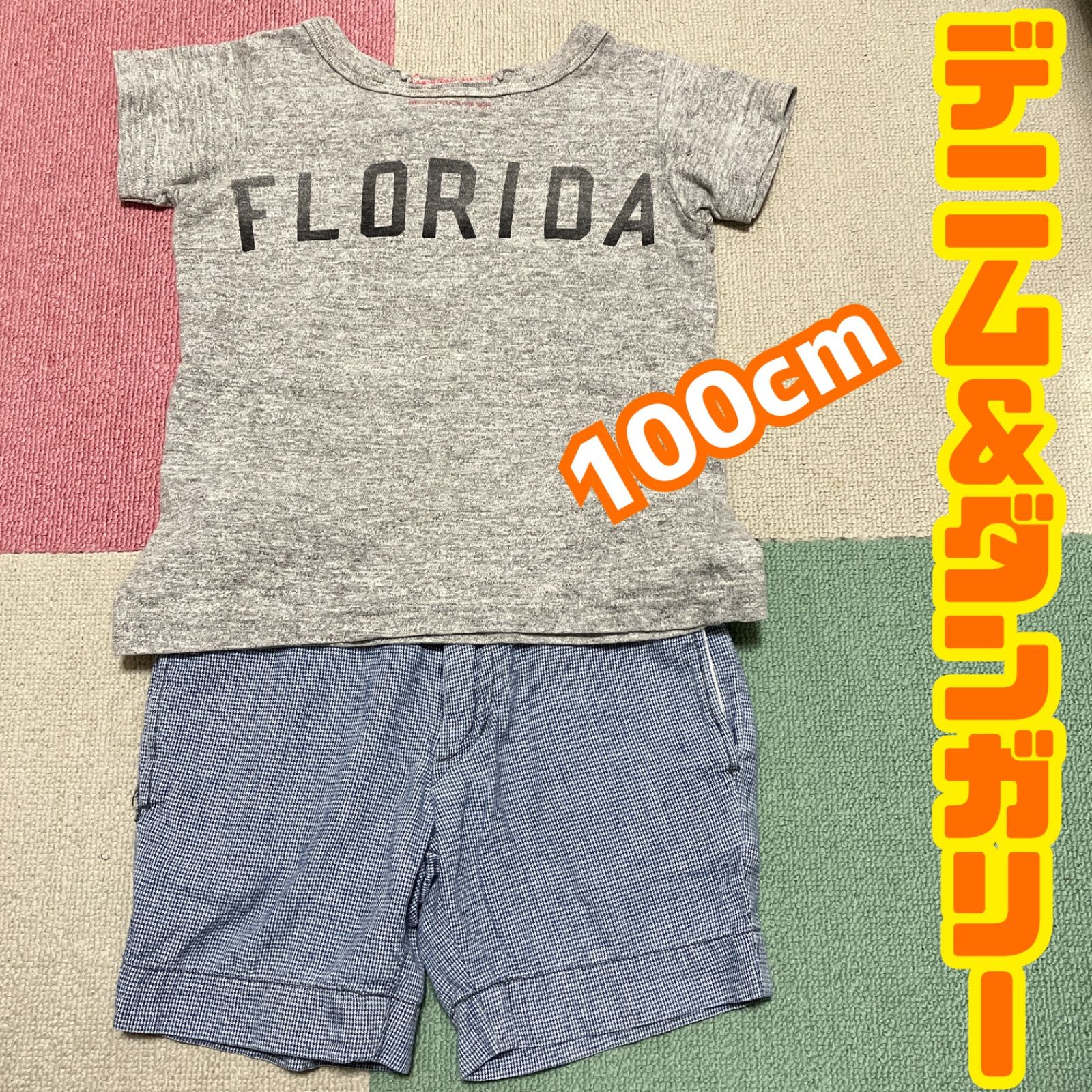 デニムダンガリー Tシャツ ショートパンツ 100 ママと子のための古着屋さん YuU メルカリ
