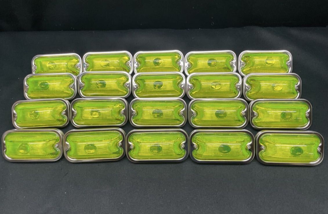S-80DXST 20個 蛍光イエロー 角マーカー 電球式 24V6W 樹脂 プラ 板橋