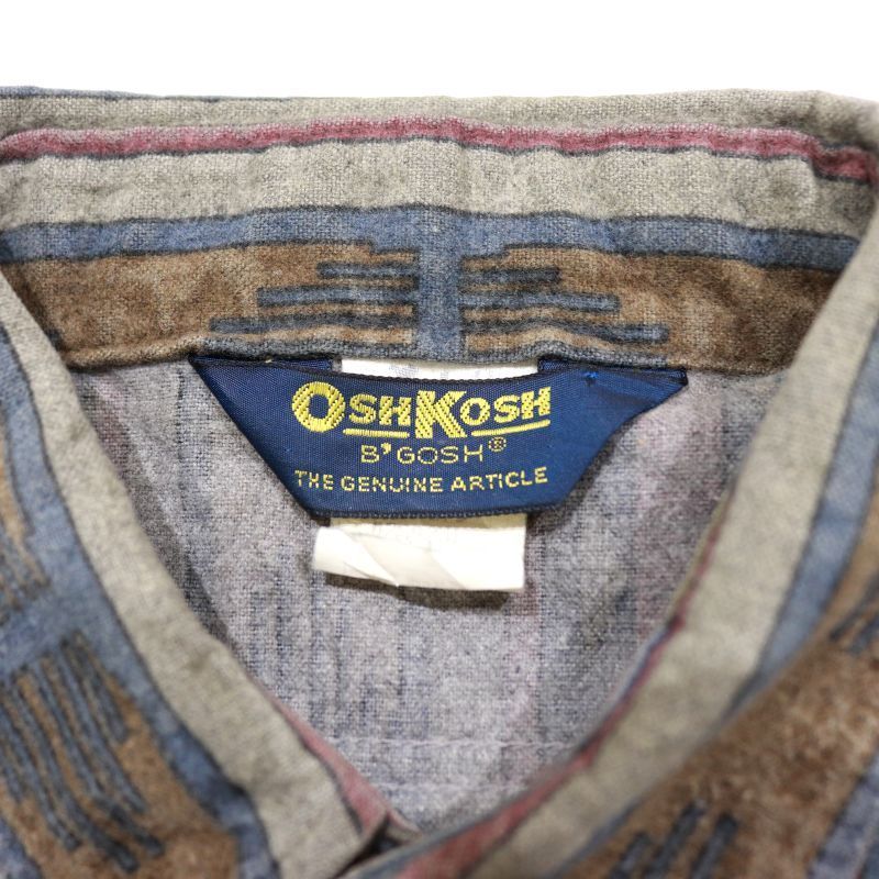 OSHKOSH ヴィンテージ　オーバーサイズシャツ　ワークシャツ 50s 60s OshKosh ビンテージワークシャツ 15 サーマル半袖